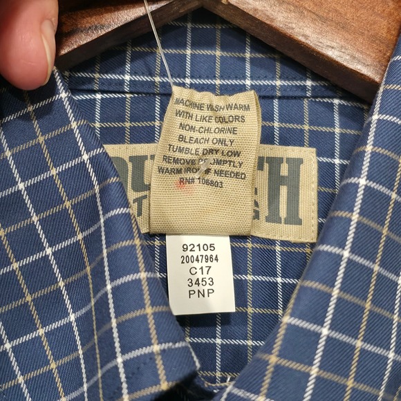 Duluth Mens Blue Checked Long Sleeve Button Up‎ Shirt Size Small - Picture 3 of 6